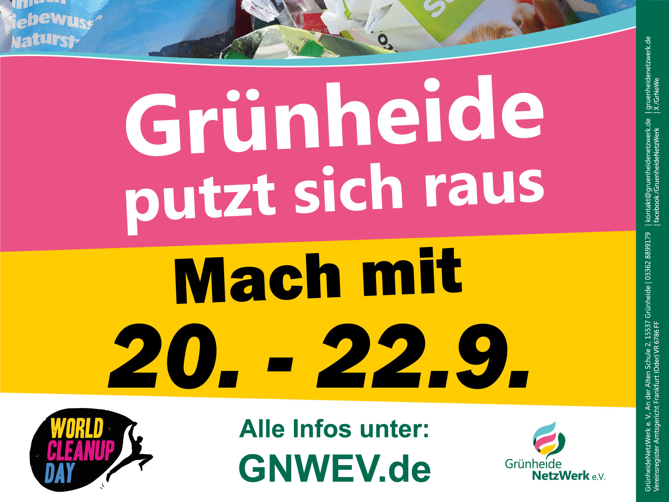 Internationaler World Cleanup Day als Herbstputz auch in Grünheide – vom 20.-22.09.24 